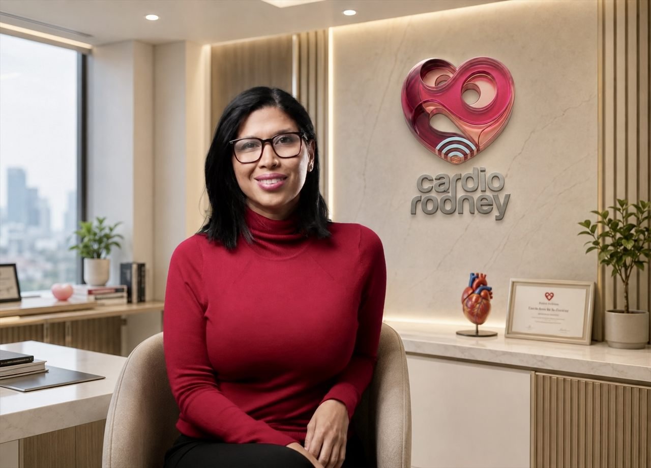 Dra. Marianela Rodney durante una consulta cardiológica