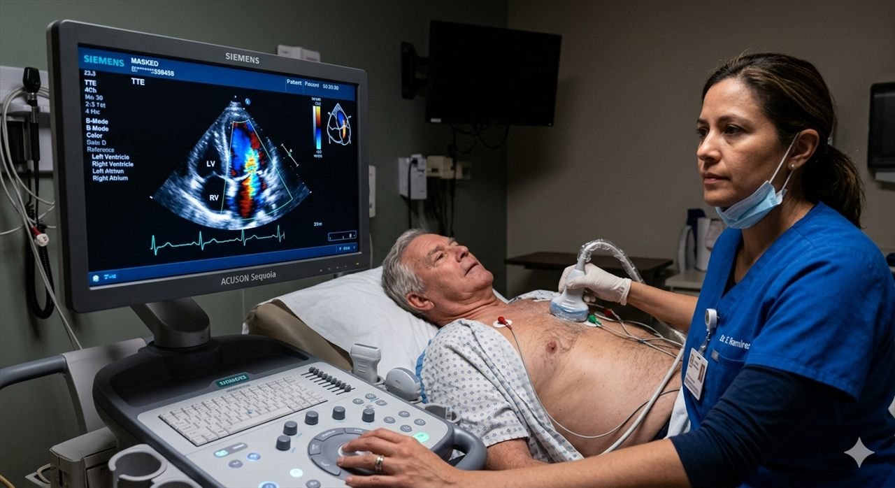 Realización de ecocardiograma Doppler color