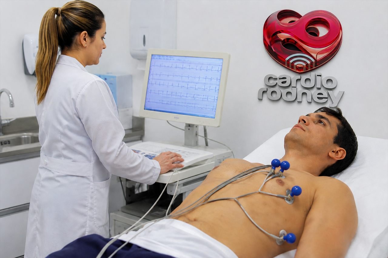 Trazado de electrocardiograma de reposo